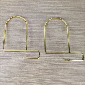 Gold Wire Bookends Pair – Minimalist Modern Style, Similar to IKEA FLIT